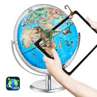 VEVOR Learning Globe 254 mm, interactieve AR-wereldbol met AR Golden Globe APP, LED-nachtverlichting, 720 ° rotatie, STEM-speelgoedcadeaus voor kinderen, compatibel met Android- of iOS-apparaten (Taal: Engels)