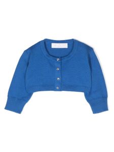 Colorichiari cardigan à ornements en cristal - Bleu