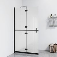 VidaXL Inloopdouchewand inklapbaar 100x190 cm esg-glas mat