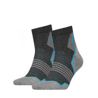 HEAD Hiking Quarter sokken 2-pack Unisex Grey/blue-43-46
