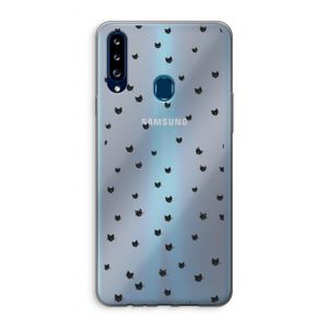 Kleine kattenkopjes: Samsung Galaxy A20s Transparant Hoesje