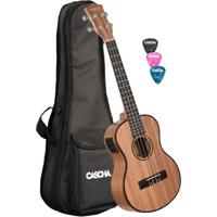 Cascha HH2048E Premium Mahogany E/A tenor ukelele set - thumbnail