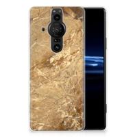 Sony Xperia Pro-I | TPU | Siliconen hoesje | Marmer Creme
