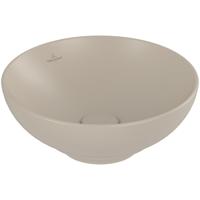 Villeroy & Boch Loop & friends opzetwastafel 38cm rond met overloop CeramicPlus almond 4A4500AM - thumbnail