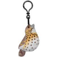 Wild Republic Hangertje Zanglijster 13 Cm Pluche Bruin - thumbnail