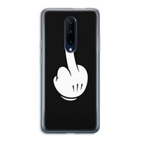 Middle finger black: OnePlus 7 Pro Transparant Hoesje