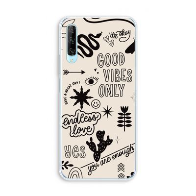 Good vibes: Huawei P Smart Pro Transparant Hoesje