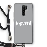 Topvent Grijs Wit: Xiaomi Redmi 9 Transparant Hoesje met koord Topvent Grijs Wit: Xiaomi Redmi 9 Transparant Hoesje met koord