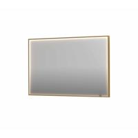 Spiegel INK SP19 120x4x80 cm incl. direct LED-Verlichting Rondom en Spiegelverwarming Geborsteld Mat Goud