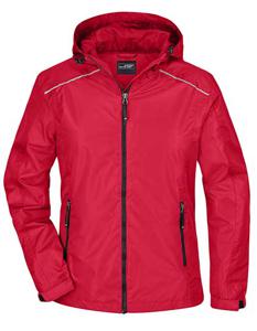 James & Nicholson JN1117 Ladies´ Rain Jacket - /Red/Black - M