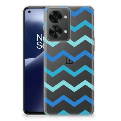 OnePlus Nord 2T | TPU bumper | Zigzag Blauw