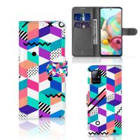 Samsung Galaxy A71 | Book Case | Blokken Kleurrijk