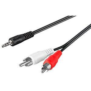 Goobay 50018 audio kabel 1,5 m 3.5mm 2 x RCA Zwart
