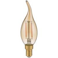 LED Kaarslamp Filament 4W E14 - Warm Wit 2700K - Dimbaar Amber Glas