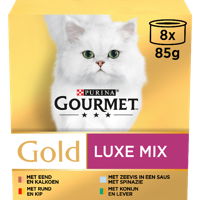 Gourmet Gold Multipack Luxe Mix natvoer kat 8 x 85 gram