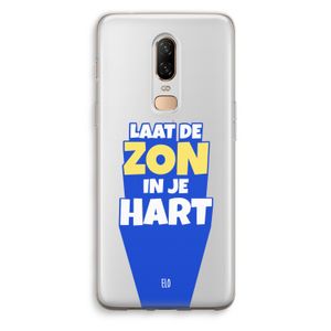 Laat de zon in je hart: OnePlus 6 Transparant Hoesje