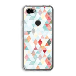 Gekleurde driehoekjes pastel: Google Pixel 3a Transparant Hoesje