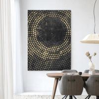 Urban Cotton Wandkleed 'Cala' 145 x 190cm in Frame - black