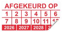 Keuringssticker afgekeurd op rechthoek 50 x 25 mm - 500 stuks (op rol)