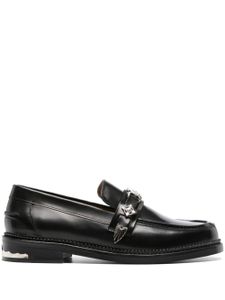 Toga Virilis mocassins en cuir à plaque logo - Noir