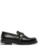 Toga Virilis mocassins en cuir à plaque logo - Noir