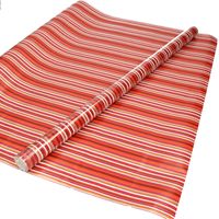 1x Inpakpapier/cadeaupapier met rode strepen motief 200 x 70 cm rol 1x Inpakpapier/cadeaupapier met rode strepen motief 200 x 70 cm rol