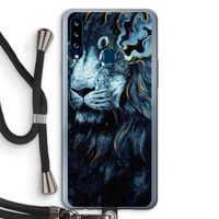 Darkness Lion: Samsung Galaxy A20s Transparant Hoesje met koord