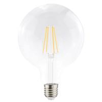 LED Filament lamp E27 - 9 Watt 1055 Lumen - G125 - 2700K Warmwit licht - Dimbaar - Helder glas