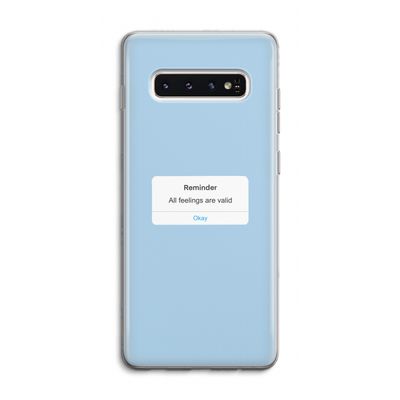 Reminder: Samsung Galaxy S10 4G Transparant Hoesje