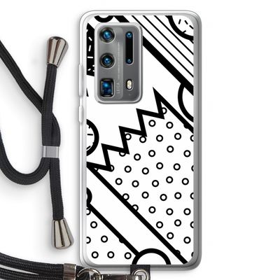 Pop Art #4: Huawei P40 Pro Plus Transparant Hoesje met koord
