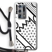 Pop Art #4: Huawei P40 Pro Plus Transparant Hoesje met koord