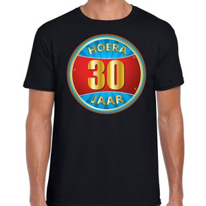 Verjaardagscadeau shirt hoera 30 jaar voor zwart voor heren 2XL  -