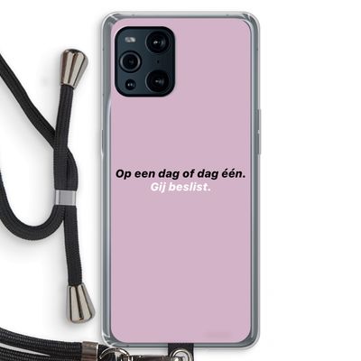 gij beslist: Oppo Find X3 Transparant Hoesje met koord