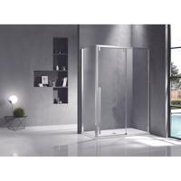 Saniclass Neptune Schuifdeur - 130x200cm - softclose - links/rechts - gepolijst zilver SNI6121-130S