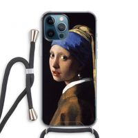 The Pearl Earring: iPhone 12 Pro Transparant Hoesje met koord