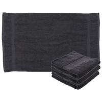 Towelcity Luxe badhanddoek - 4x - donkergrijs - 50 x 90 cm - 550 grams - Badkamer textiel - Katoen