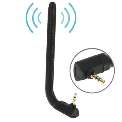 Hoge kwaliteit 6dBi 3.5mm buigende stijl verplaatsbare FM & TV Antenne (zwart)
