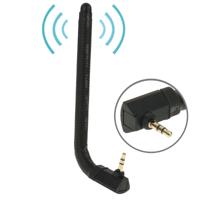 Hoge kwaliteit 6dBi 3.5mm buigende stijl verplaatsbare FM & TV Antenne (zwart)