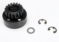 Clutch bell (17-tooth)/5x8x0.5mm fiber washer (2)/ 5mm e-clip (requires 5x11x4mm ball bearings part #4611) (1.0 metric pitch) - thumbnail