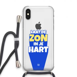 Laat de zon in je hart: iPhone XS Transparant Hoesje met koord
