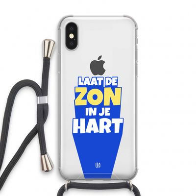 Laat de zon in je hart: iPhone XS Transparant Hoesje met koord