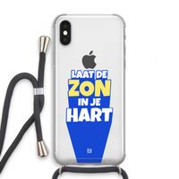 Laat de zon in je hart: iPhone XS Transparant Hoesje met koord