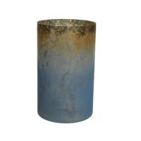 Theelichthouder glas d13h20cm m.blw - Ksd