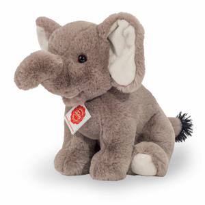 Knuffeldier Olifant - zachte pluche stof - premium kwaliteit knuffels - grijs - 25 cm   -