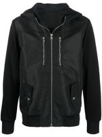 Alexander McQueen hoodie zippé à empiècements contrastants - Noir