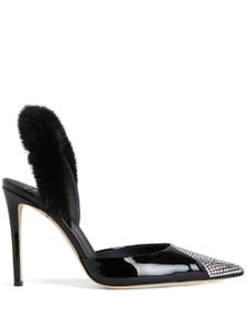 Giuseppe Zanotti escarpins Henriette Strass à ornements en cristal - Noir