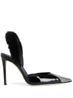 Giuseppe Zanotti escarpins Henriette Strass à ornements en cristal - Noir - thumbnail