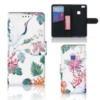 Huawei P10 Lite | Telefoonhoesje | Met pasjeshouder | Bird Flowers