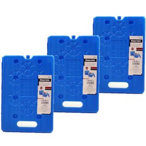 Set van 3x stuks koelelementen 20 x 2 x 30 cm blauw