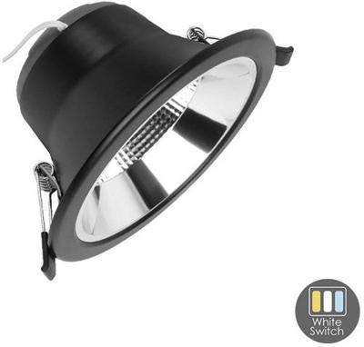 Enzo Cct led downlighter zwart reflector 12w tri-white dimbaar - led2507